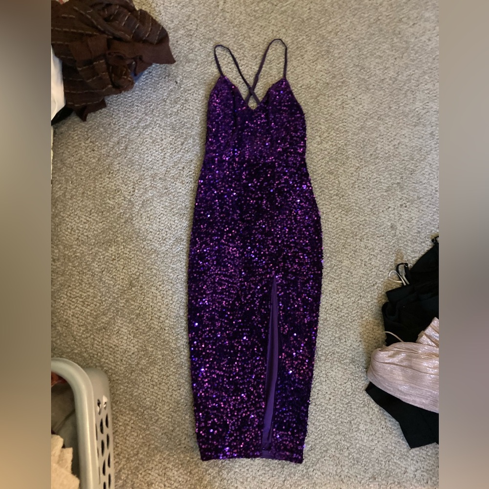 Lulus Extra Electrifying Purple Sequin Bodycon Mi… - image 7